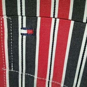 Large Tommy Hilfiger Dress Shirt. Black and Red.